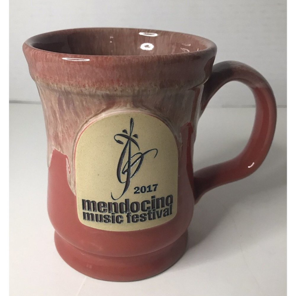 Mendocino Music Festival 2017 Coffee Mug Green Deneen Art Pottery
